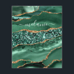 Agate Green Gold Glitter Geode Marble Custom Name Flyer<br><div class="desc">Agate Green Gold Glitter Geode Marble Custom Name Emerald Sparkle Personalized Birthday - Anniversary or Wedding Gift / Suppliest - Add Your Name - Text or Remove - Make Your Special Gift - Resize and move or remove and add text / elements with customization tool. Design by MIGNED. Please see...</div>