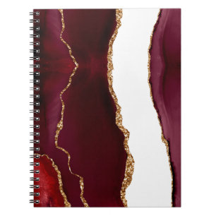 Agate liede vin et or notebook