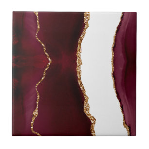 Agate liede vin et or tile