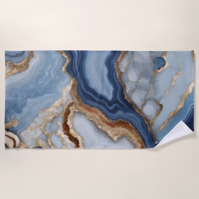 Agate Marble Beach Towel (Front)