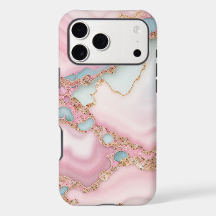 Agate Marble Modern Blue Pink Gold Collection