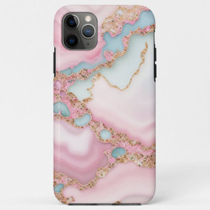 Agate Marble Modern Blue Pink Gold Collection Case-Mate iPhone Case