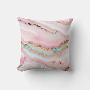 Agate Marble Popular Blue Pink Gold Collection Cushion