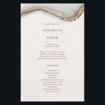 Agate Marble Wedding Ceremony Program<br><div class="desc">Designed to coordinate with our Natural Marble Agate Collection, this customisable matching wedding ceremony program features a gorgeous marble agate texture in natural colour paired with contemporary text. For more advanced customisation of this design, e.g. changing layout, font or text size please click the "CUSTOMIZE" button above. Please contact me...</div>