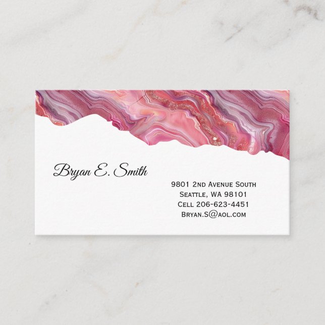 Agate Print Business Card (Front)
