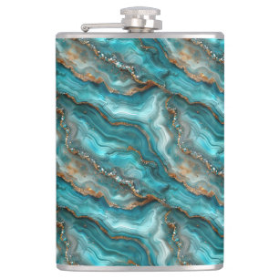 Agate Print Flask