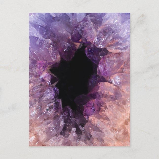 Agate Purple Crystal Postcard (Front)