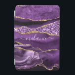 Agate Purple Violet Gold Glitter Geode Custom Name iPad Mini Cover<br><div class="desc">Agate Purple Violet Gold Glitter Geode Custom Name Sparkle Marble Personalised Birthday - Anniversary or Wedding Gift / Suppliest - Add Your Name - Text or Remove - Make Your Special Gift - Resize and move or remove and add text / elements with customisation tool. Design by MIGNED. Please see...</div>