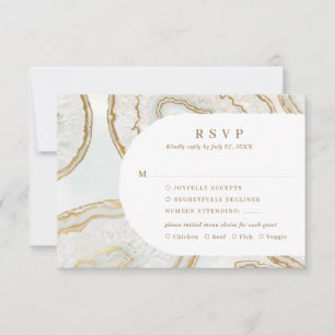 Agate Quartz Background RSVP Response Card