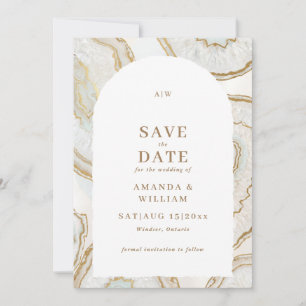 Agate Quartz Background Wedding Save The Date