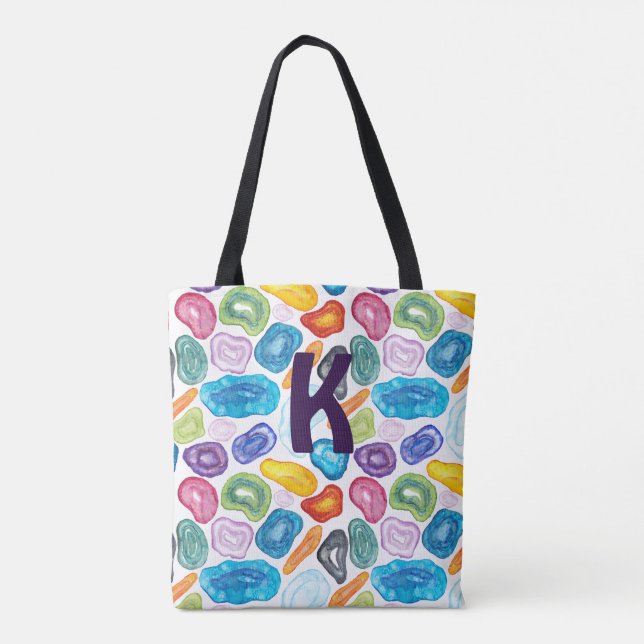 Agate, quartz, two sided & sizes - Personalised Tote Bag (Back)