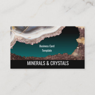 Agate Rock Geode Amethyst Crystals Business Card