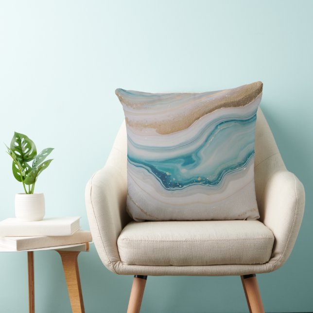 Agate Seascape Scrapbook Paper Cushion (Chair)