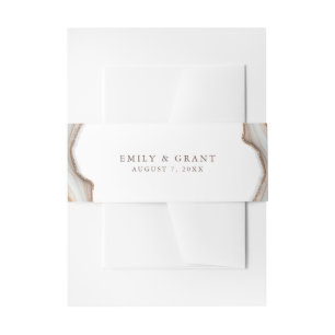 Agate Stone Marble Invitation Belly Band