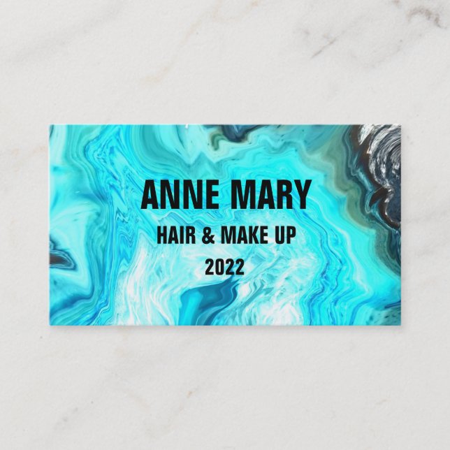 Agate Stone Patterns Abstract Classy Elegant Salon Business Card (Front)