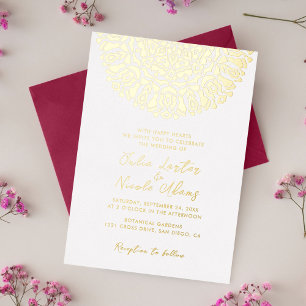 Agate Turquoise Teal & Wine Floral Mandala Wedding