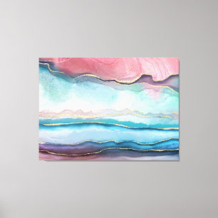 Agate Watercolor Style  Canvas Print