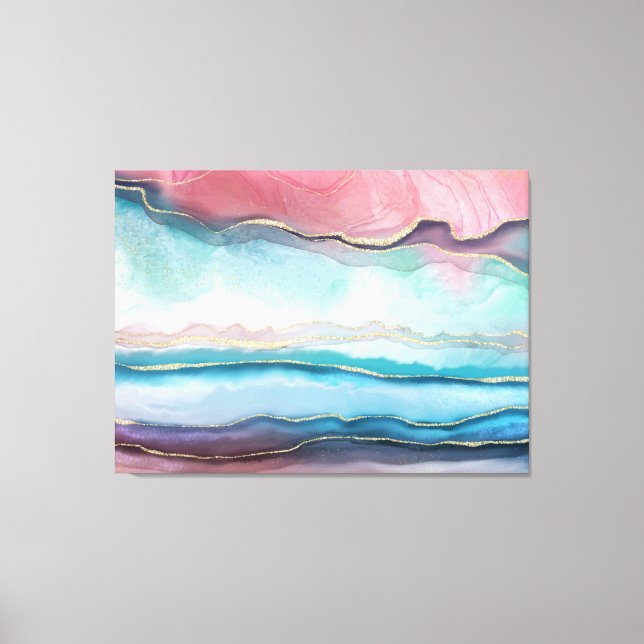 Agate Watercolor Style  Canvas Print (Front)