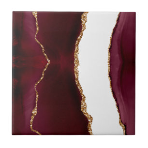 Agate wine list and gold tile