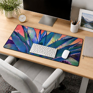 Agave at Sunset Desk Mat