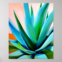 Agave blue and green plant