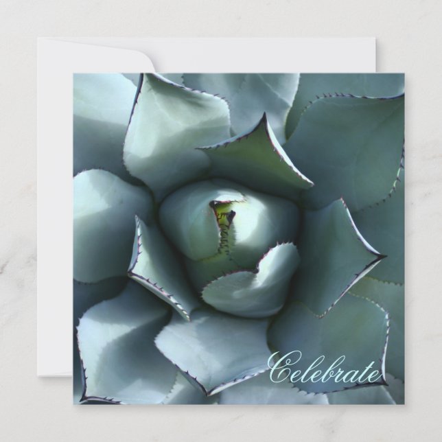 agave blue invitation (Front)