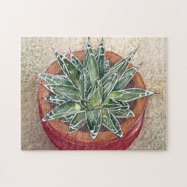 Agave in pot jigsaw puzzle (Horizontal)