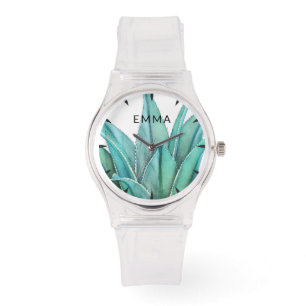 Agave Monogram Name Watch