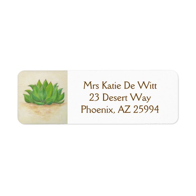 Agave return address label (Front)