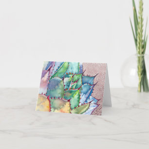 Agave watercolor card by Debra Lee Baldwin