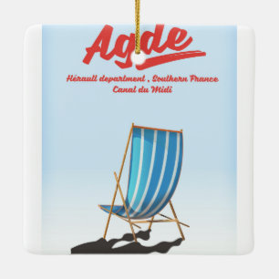 Agde, Hérault department in southern France travel Ceramic Ornament