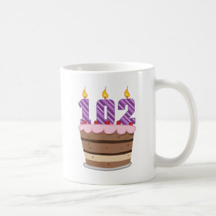 Age 102 on Birthday Cake Coffee Mug