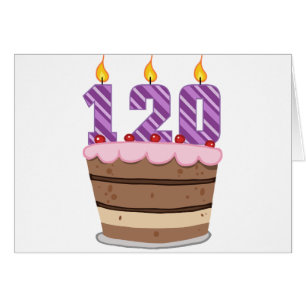 Age 120 on Birthday Cake