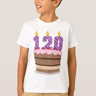 Age 120 on Birthday Cake T-Shirt