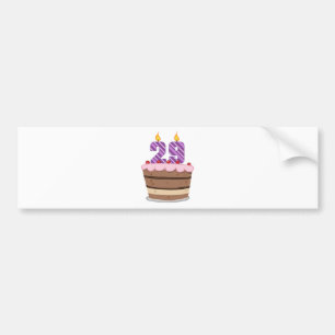 Age 29 on Birthday Cake Bumper Sticker