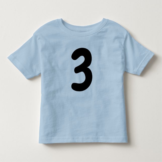 AGE 3 TODDLER BLUE BOYS T-Shirt (Front)