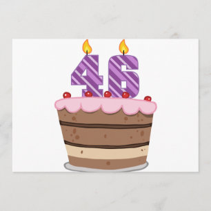 Age 46 on Birthday Cake Card