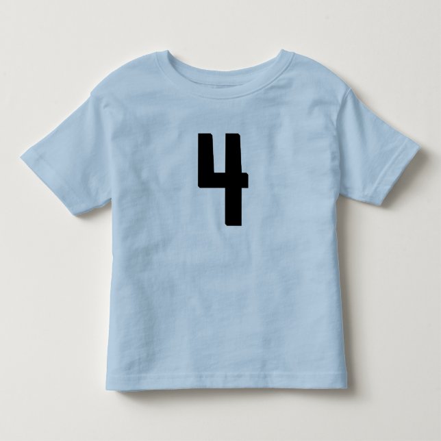 AGE 4 FOUR FUNNY JERSEY T-SHIRT (Front)