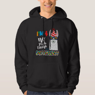 Age 4 Llama Born Birth Puzzle Autism Awareness Hoodie