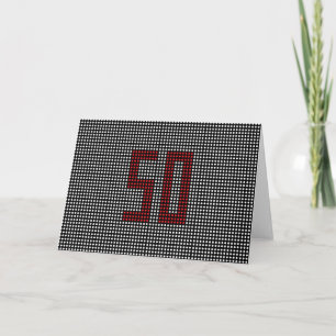Age 50 Dotty Birthday Card