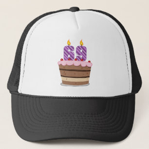 Age 69 on Birthday Cake Trucker Hat