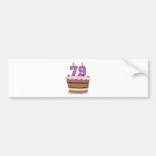 Age 79 on Birthday Cake Bumper Sticker