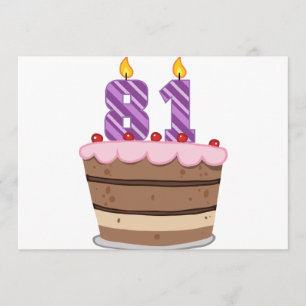 Age 81 on Birthday Cake Card