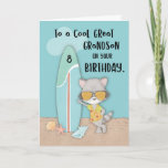 Age 8 Great Grandson Birthday Beach Funny Racoon Card<br><div class="desc">When you want to greet a loveable great grandson a happy birthday once he turns eight,  then this card would be a great choice. Remember that he loves the summer and this summer themed card is perfect for him.</div>