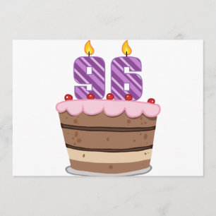 Age 96 on Birthday Cake Card