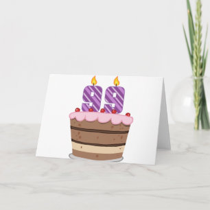 Age 99 on Birthday Cake Card