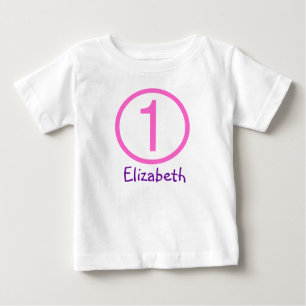 Age and Name  Customisable 1st Birthday Tshirt