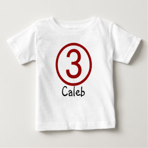 Age and Name  Customisable 3rd Birthday Tshirt