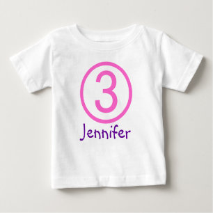 Age and Name  Customisable 3rd Birthday Tshirt
