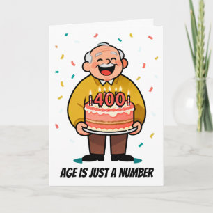 Age Is Just A Number Funny Birthday Humour Card